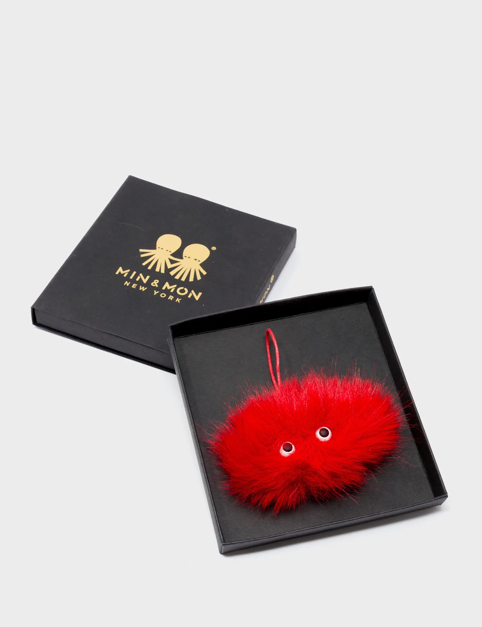 Tree Ornament - Red Fuzzy Monster - Package