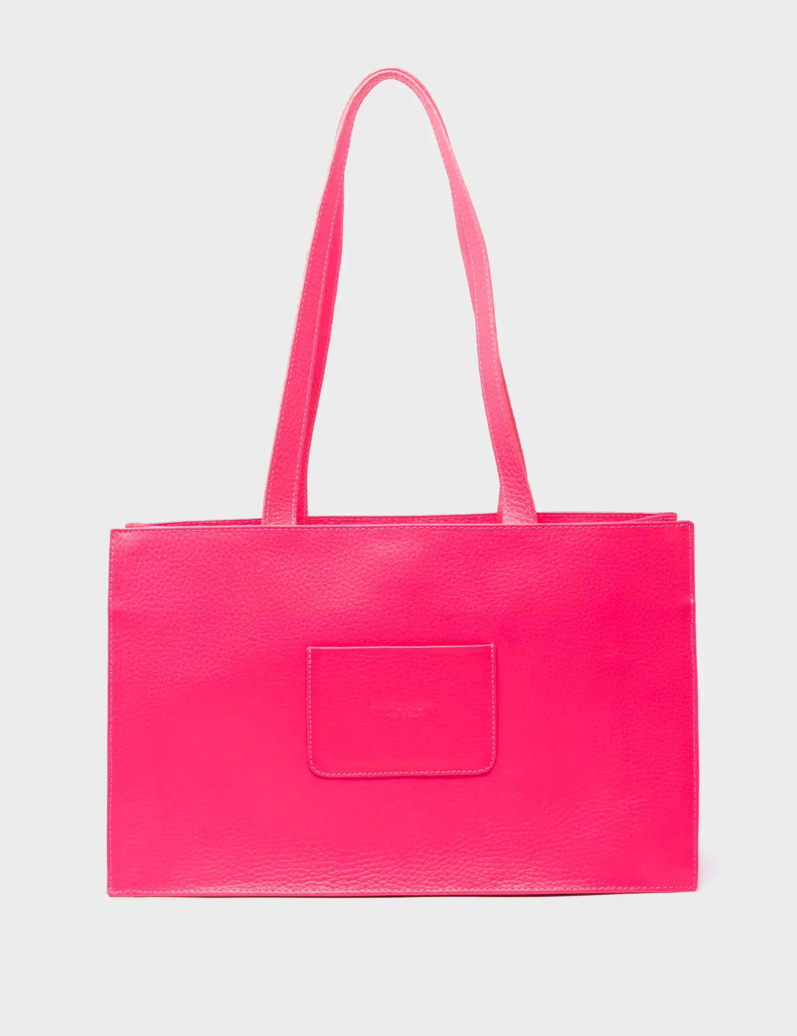 Hot pink leather tote sale