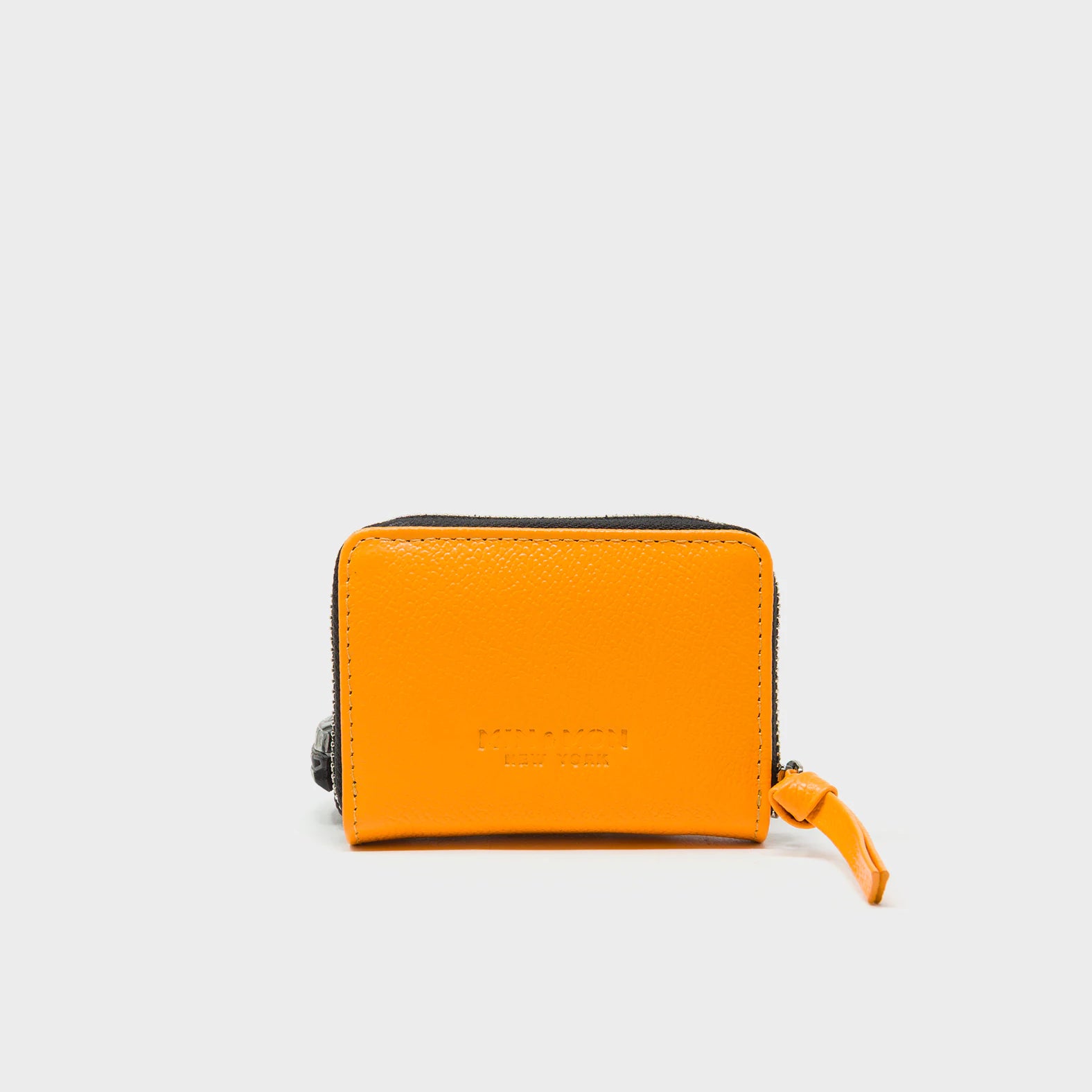 Frodo Flamingo Orange Zip Around Wallet - All Over Eyes Embroidery - Back View