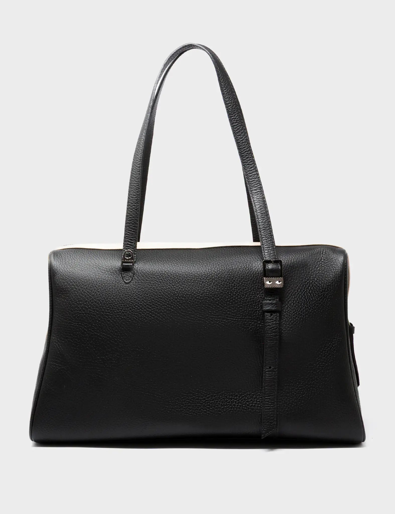 Esther Large Black Duffle Bag - Tiger Rumble  Embroidery - Back