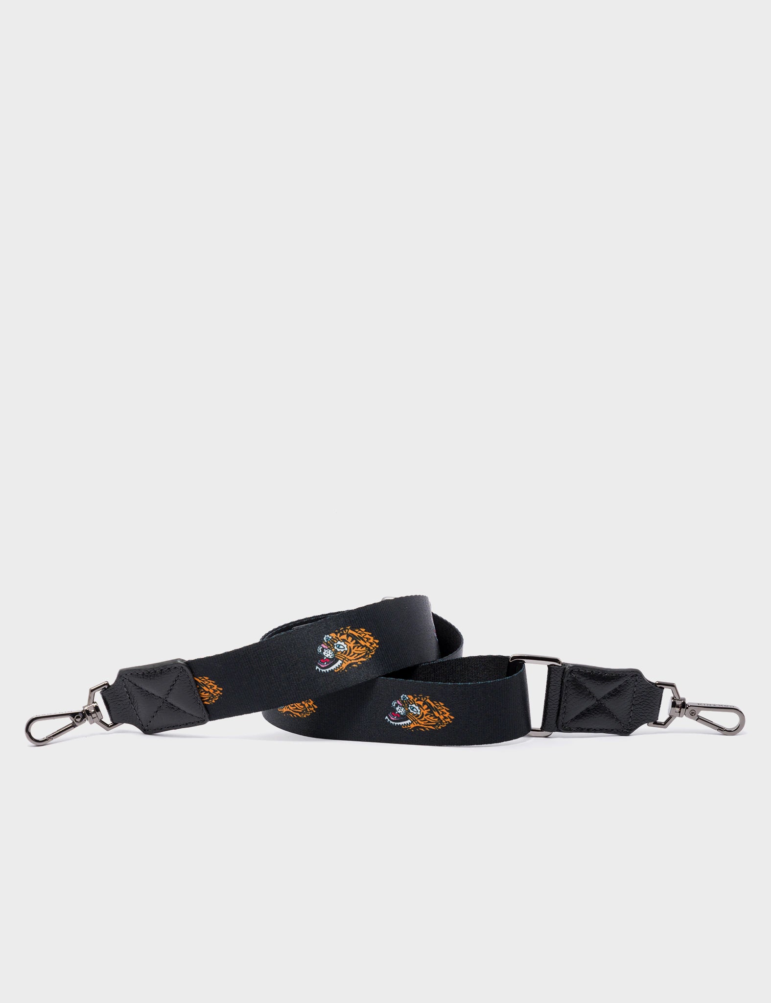 Detachable Black Nylon Strap - Blazing Tiger Design - Side