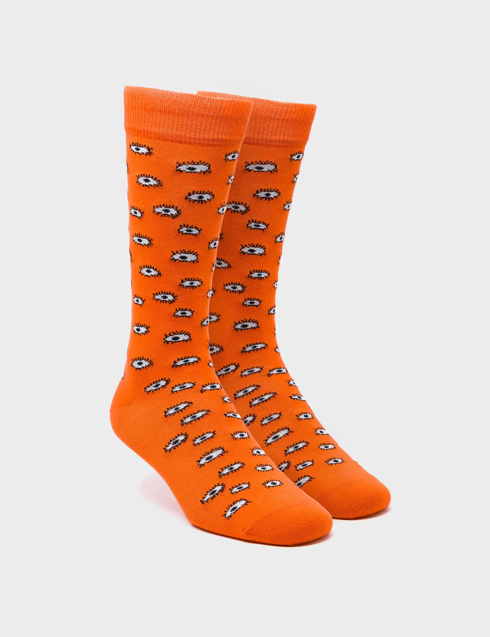 Blazing Orange Socks - All Over Eyes - 3D View