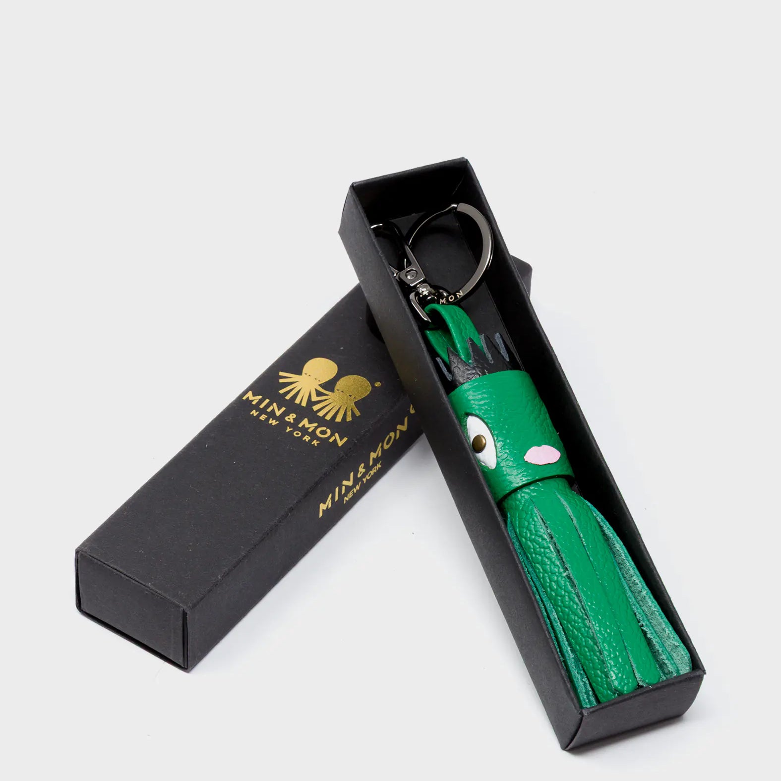 Queen Callie Marie Charm - Ireland Green Leather Keychain - Package
