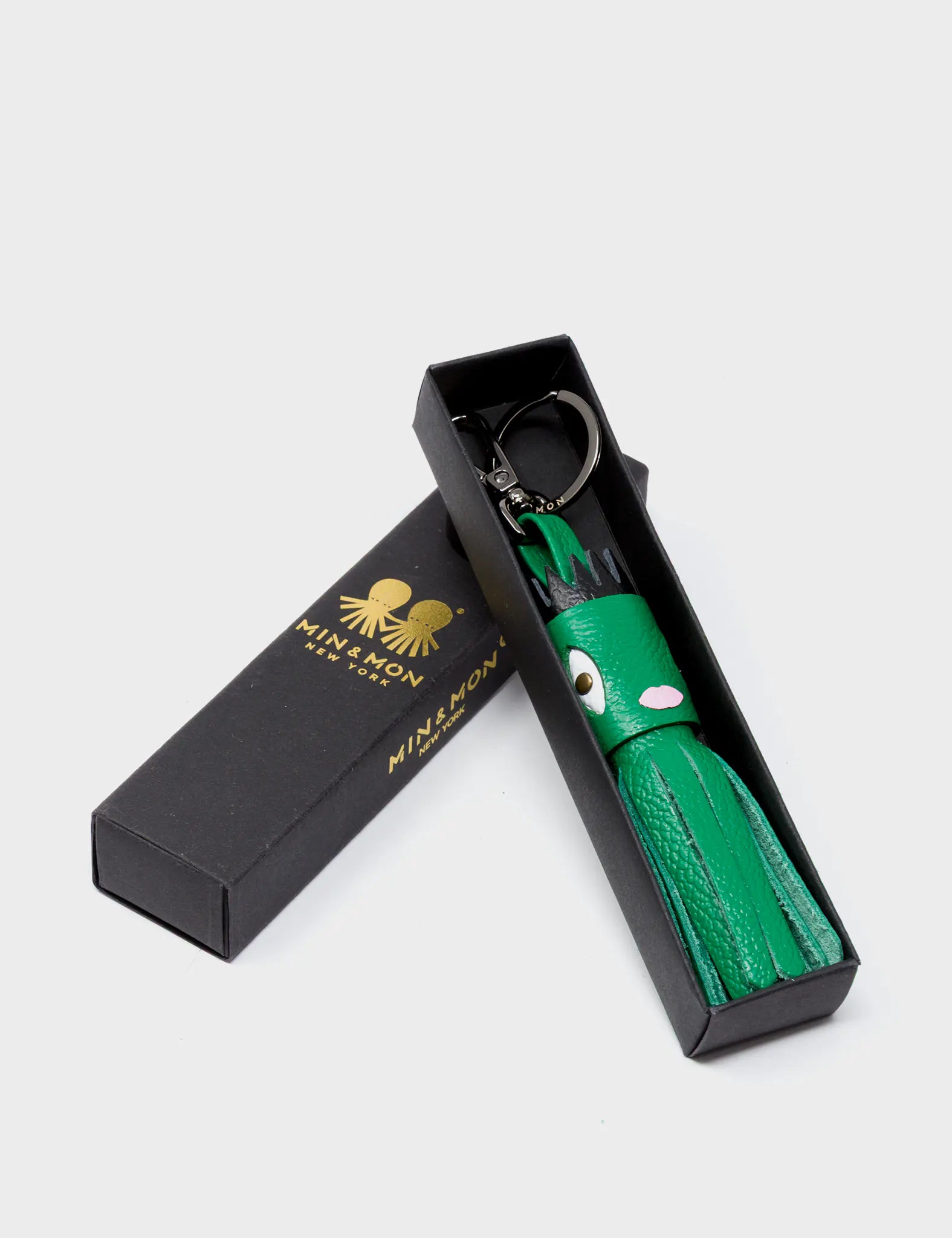 Queen Callie Marie Charm - Ireland Green Leather Keychain - Package