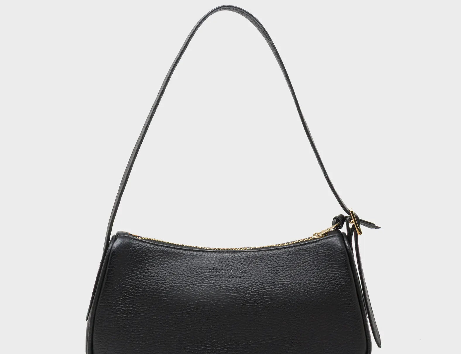 Lucas Hobo Mini Black Handbag - Retro Tiger Embroidery - Back View