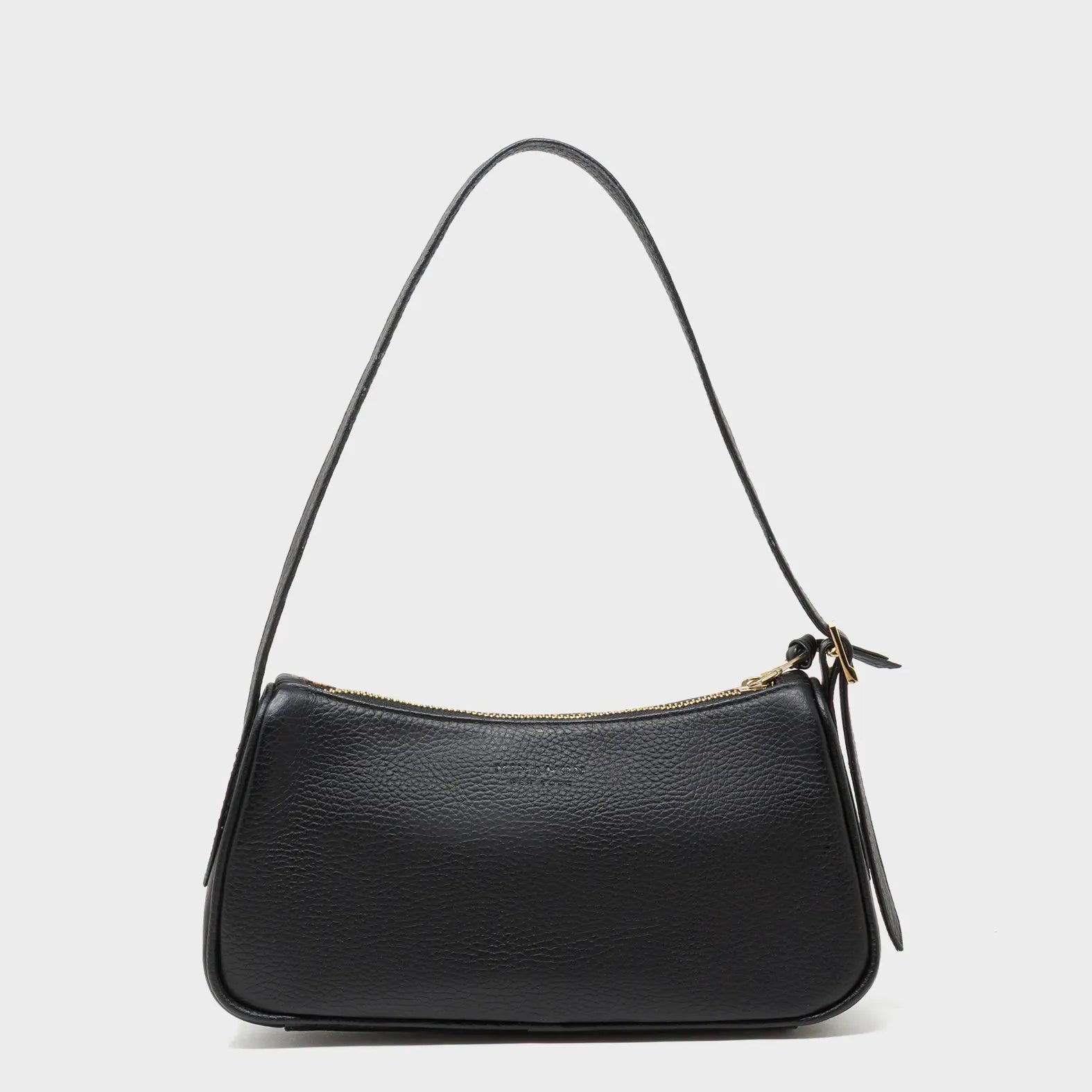Lucas Hobo Mini Black Handbag - Retro Tiger Embroidery - Back View