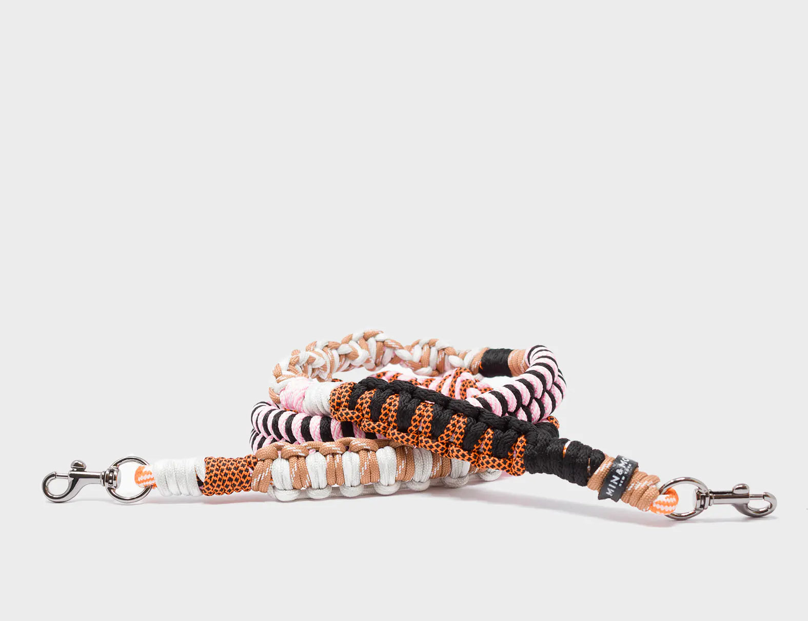 Detachable Shoulder Strap - Pink, Brown and Orange Handwoven Paracord - Main View