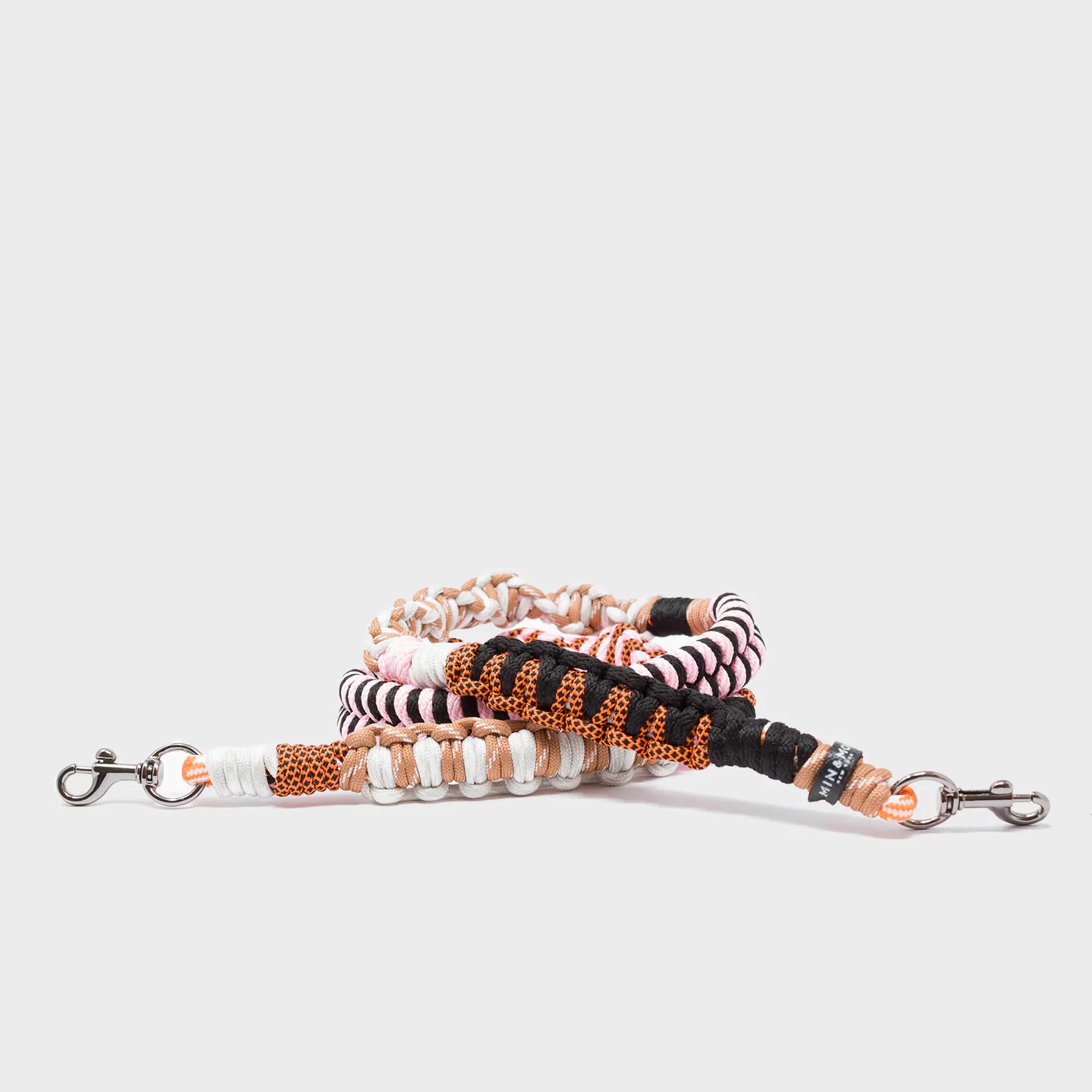 Detachable Shoulder Strap - Pink, Brown and Orange Handwoven Paracord - Main View