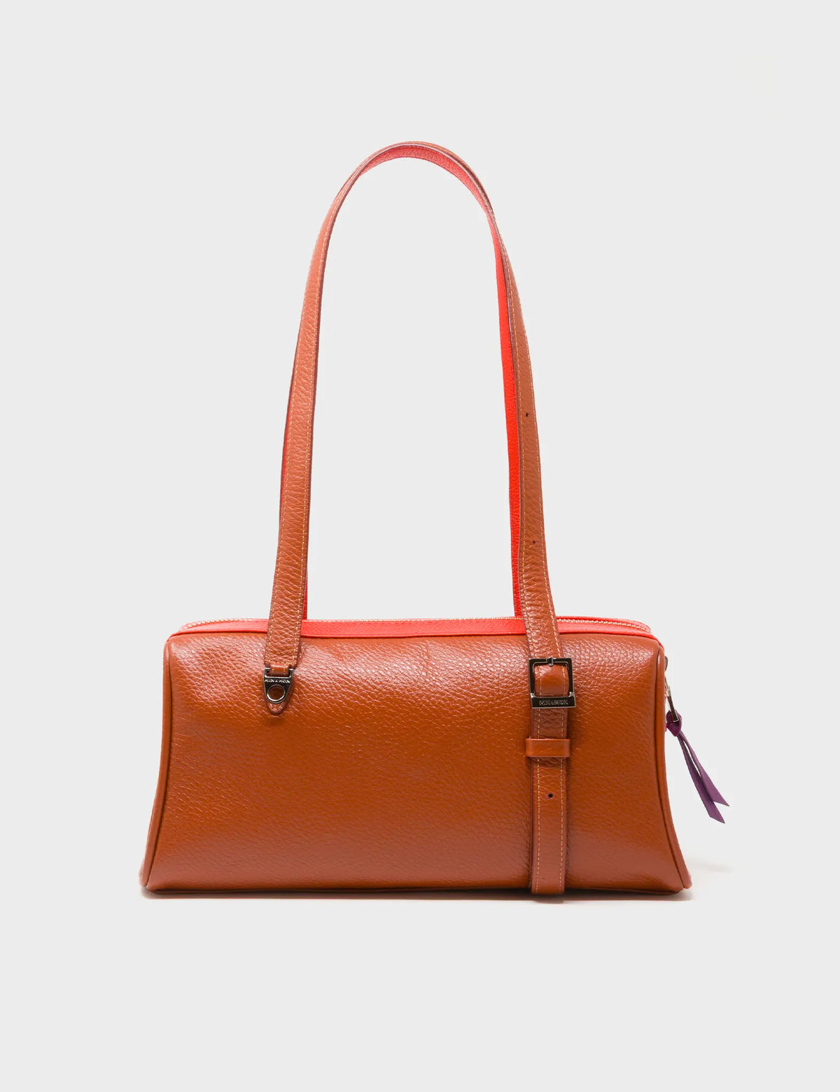Esther Baked City Brown Satchel Mini Bag - Retro Tiger Embroidery - Back VIew