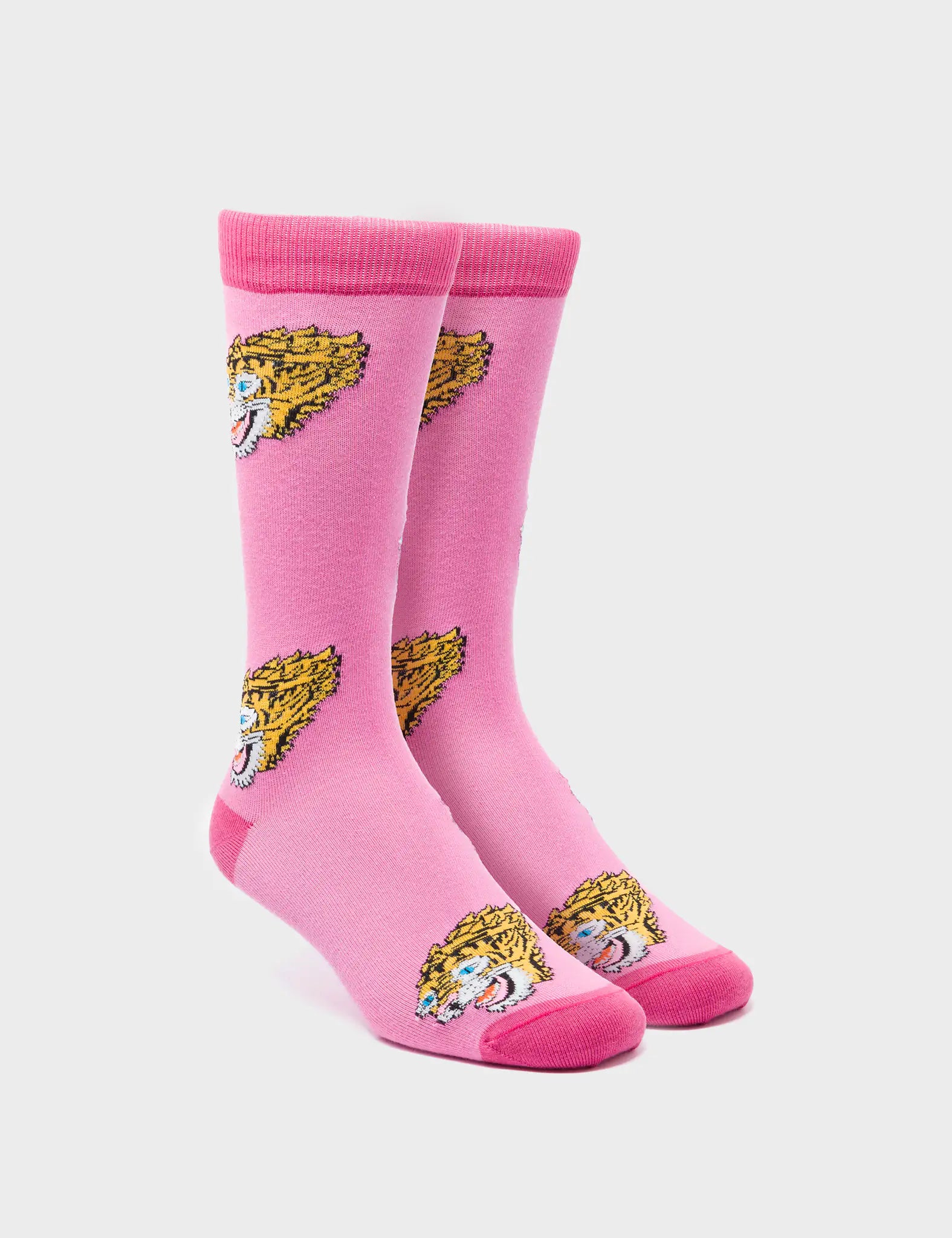 Pink Socks - Blazing Tiger Motive - 3D View