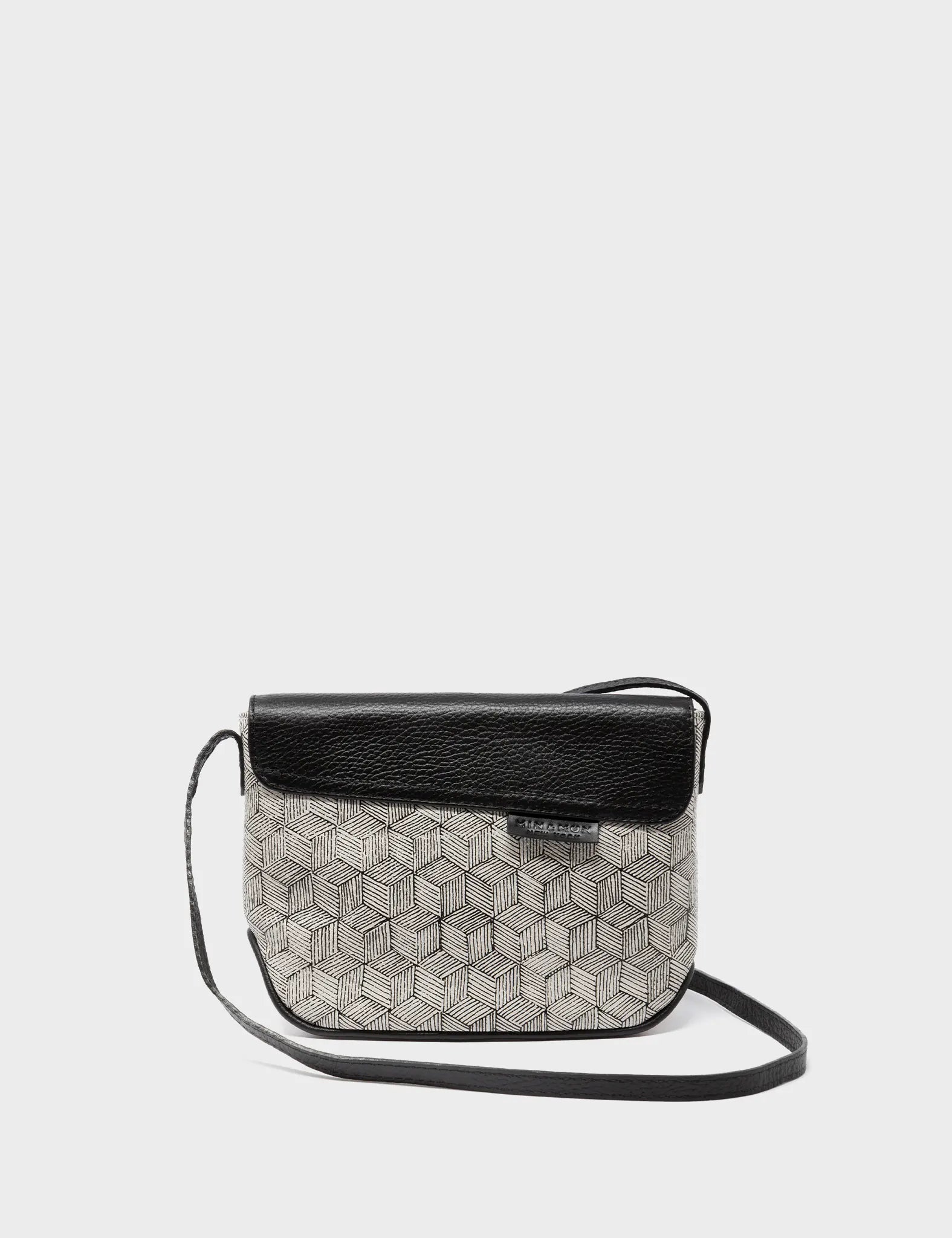 Bruno Mini Crossbody Cream Leather Bag - All Over Eyes Design - Back View