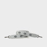 Detachable Moonwalk Gray Leather Shoulder Strap - All Over Eyes Embroidery - Main View
