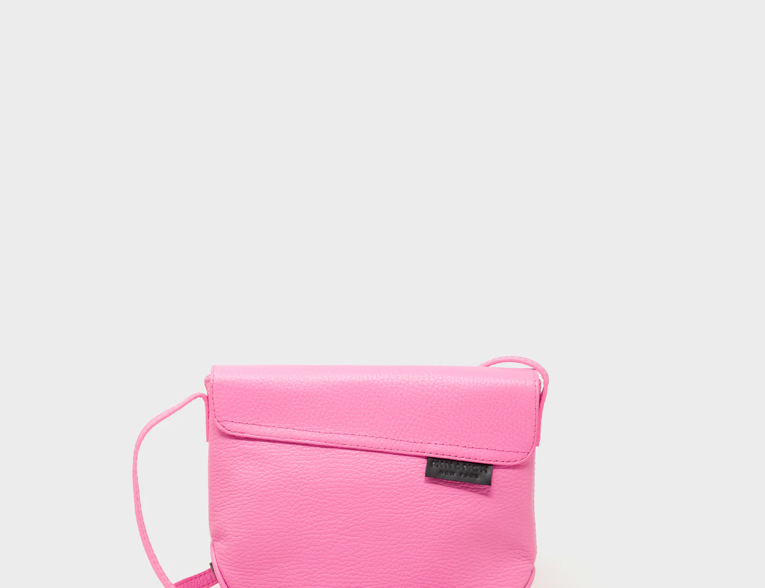 Bruno Mini Crossbody Bubblegum Pink Leather Bag - All Over Eyes Embroidery - Back View