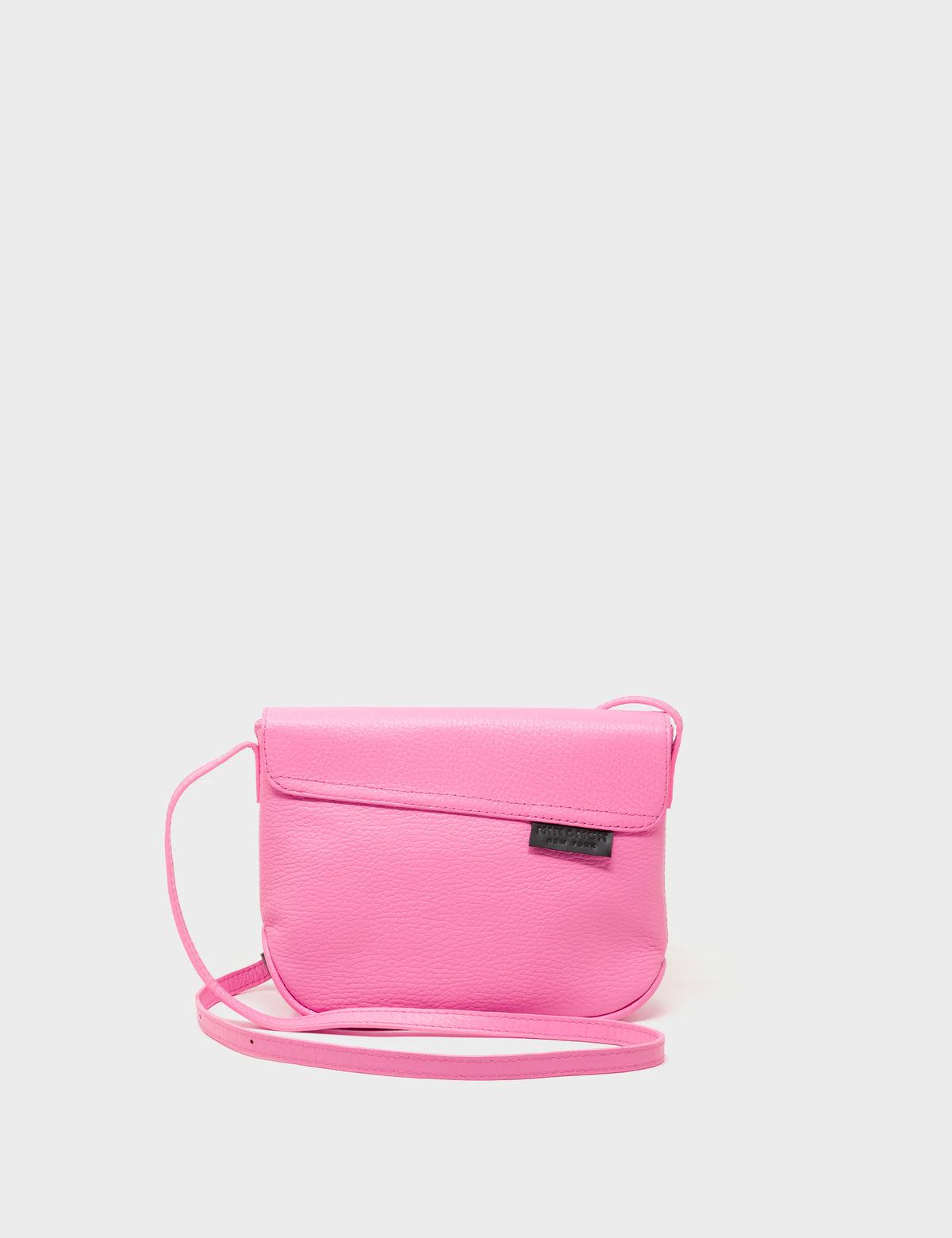 Bruno Mini Crossbody Bubblegum Pink Leather Bag - All Over Eyes Embroidery - Back View