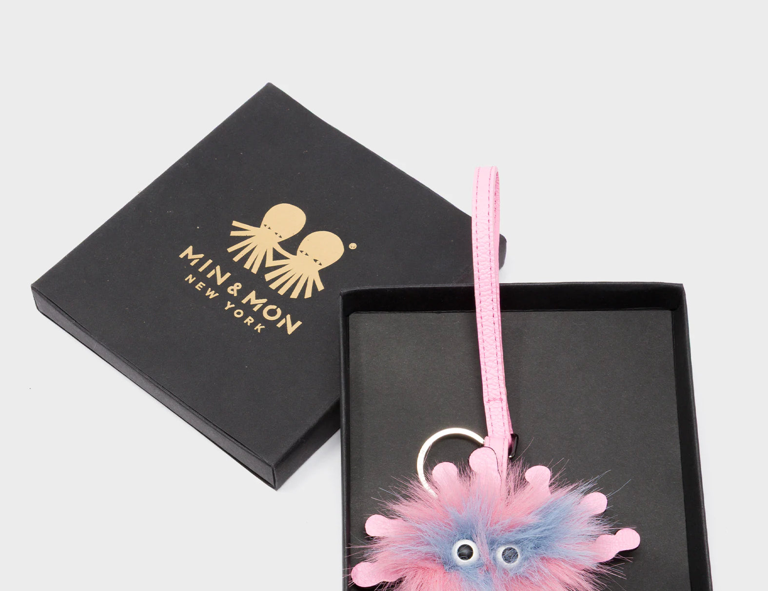 Velvoria - Taffy Pink Leather Bag Charm - Package