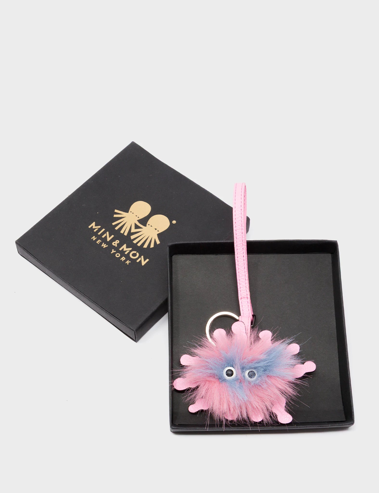 Velvoria - Taffy Pink Leather Bag Charm - Package
