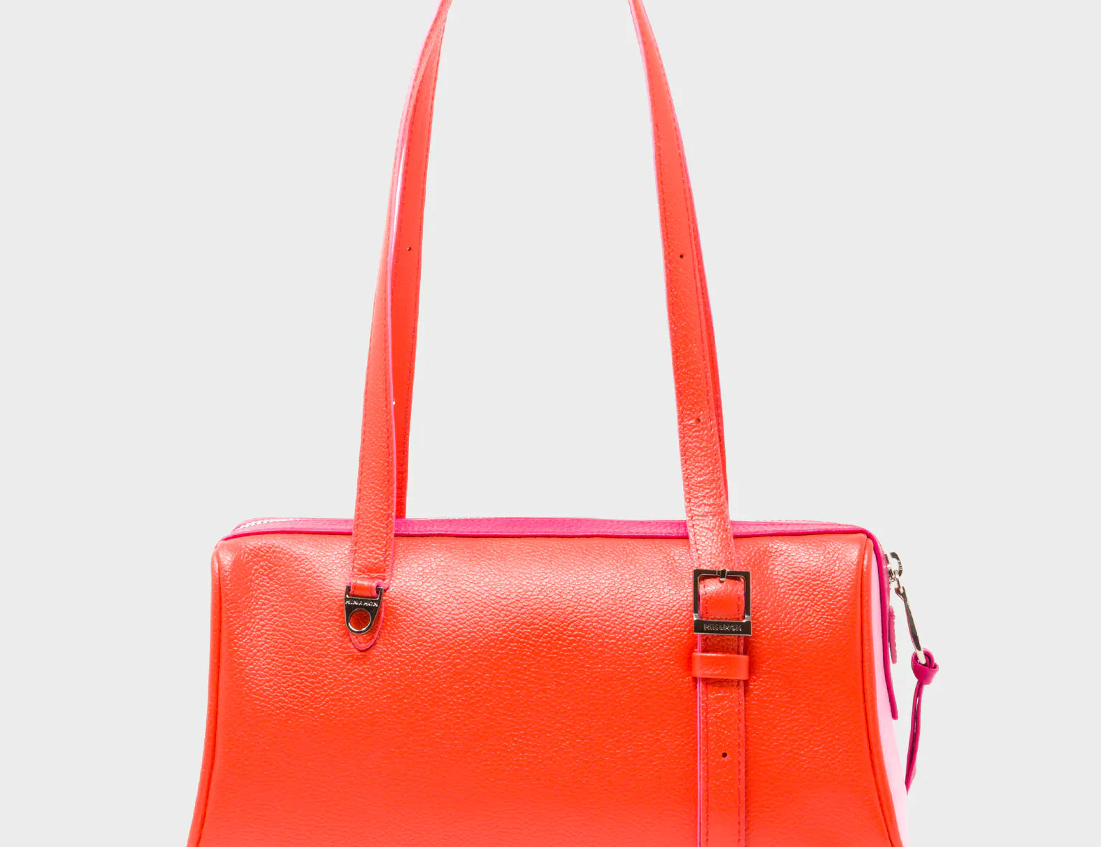 Esther Fiesta Red Satchel Mini Bag - Retro Tiger Embroidery - Back View