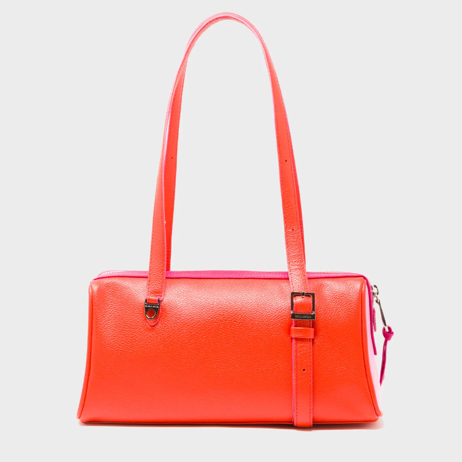 Esther Fiesta Red Satchel Mini Bag - Retro Tiger Embroidery - Back View