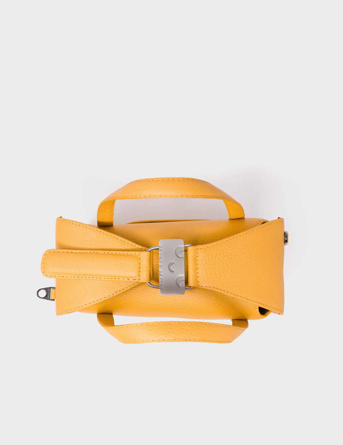 Benji Medium Crossbody Golden Glow Leather Bag - Look Up - Up View