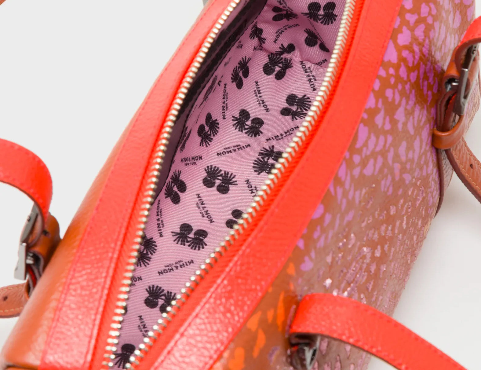 Esther Baked City Brown Satchel Mini Bag - Retro Tiger Embroidery - Inside VIew