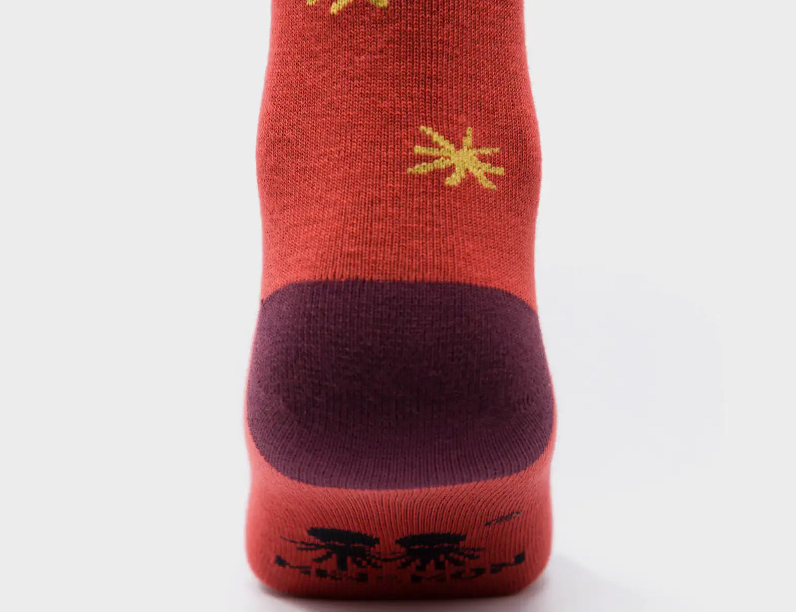 Brown Socks - Happy Tiger Motive - Back View