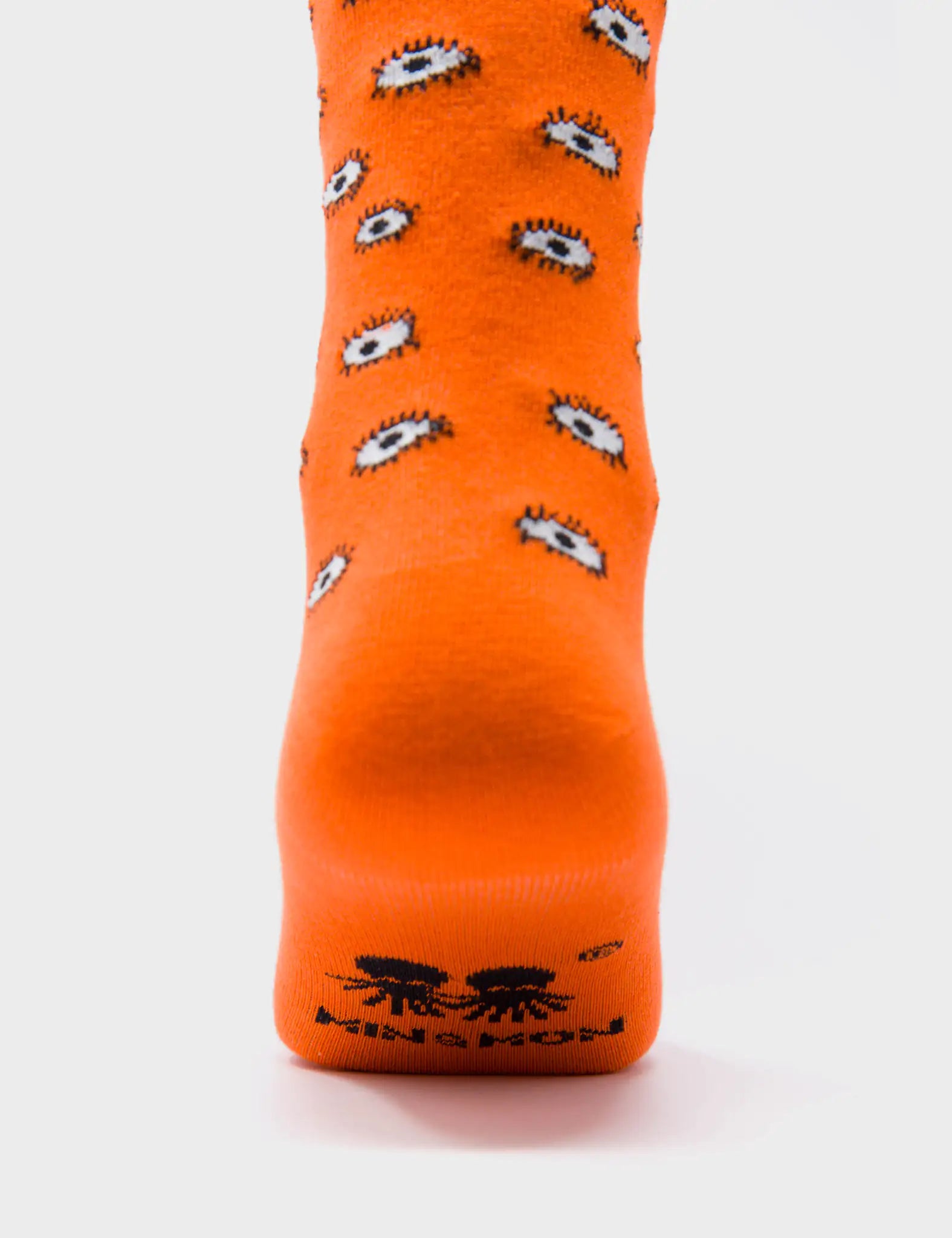 Blazing Orange Socks - All Over Eyes - Back View