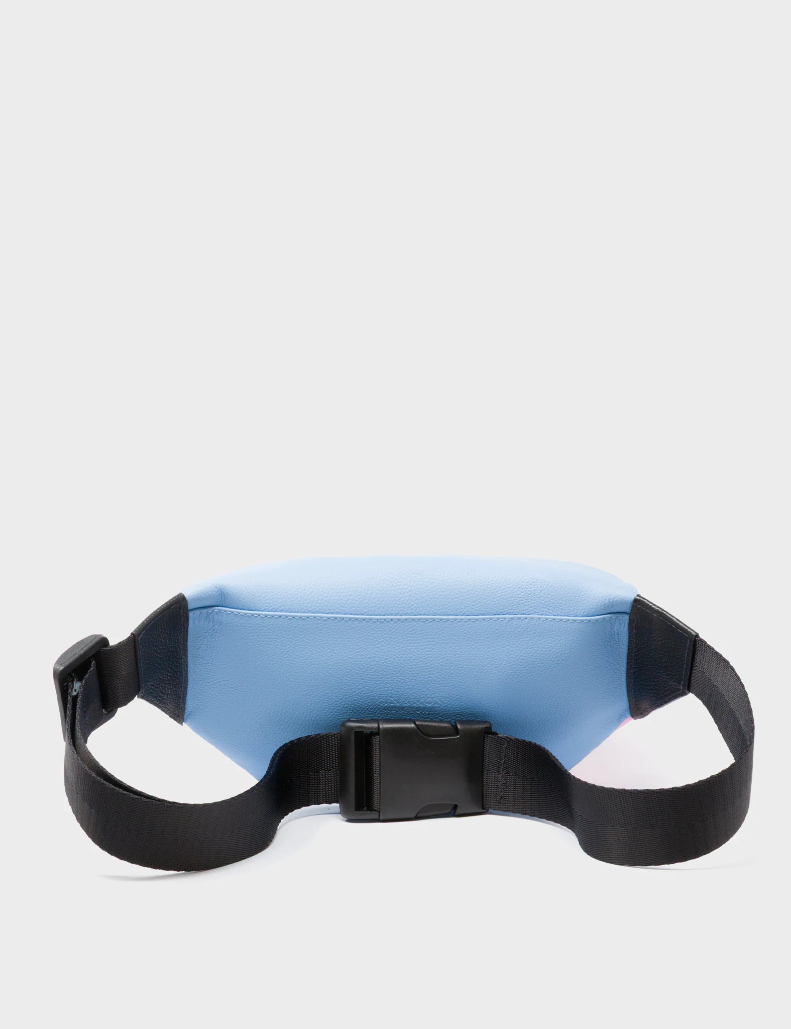 Harold Fanny Pack Cerulean Blue Leather - All Over Eyes Embroidery - Back