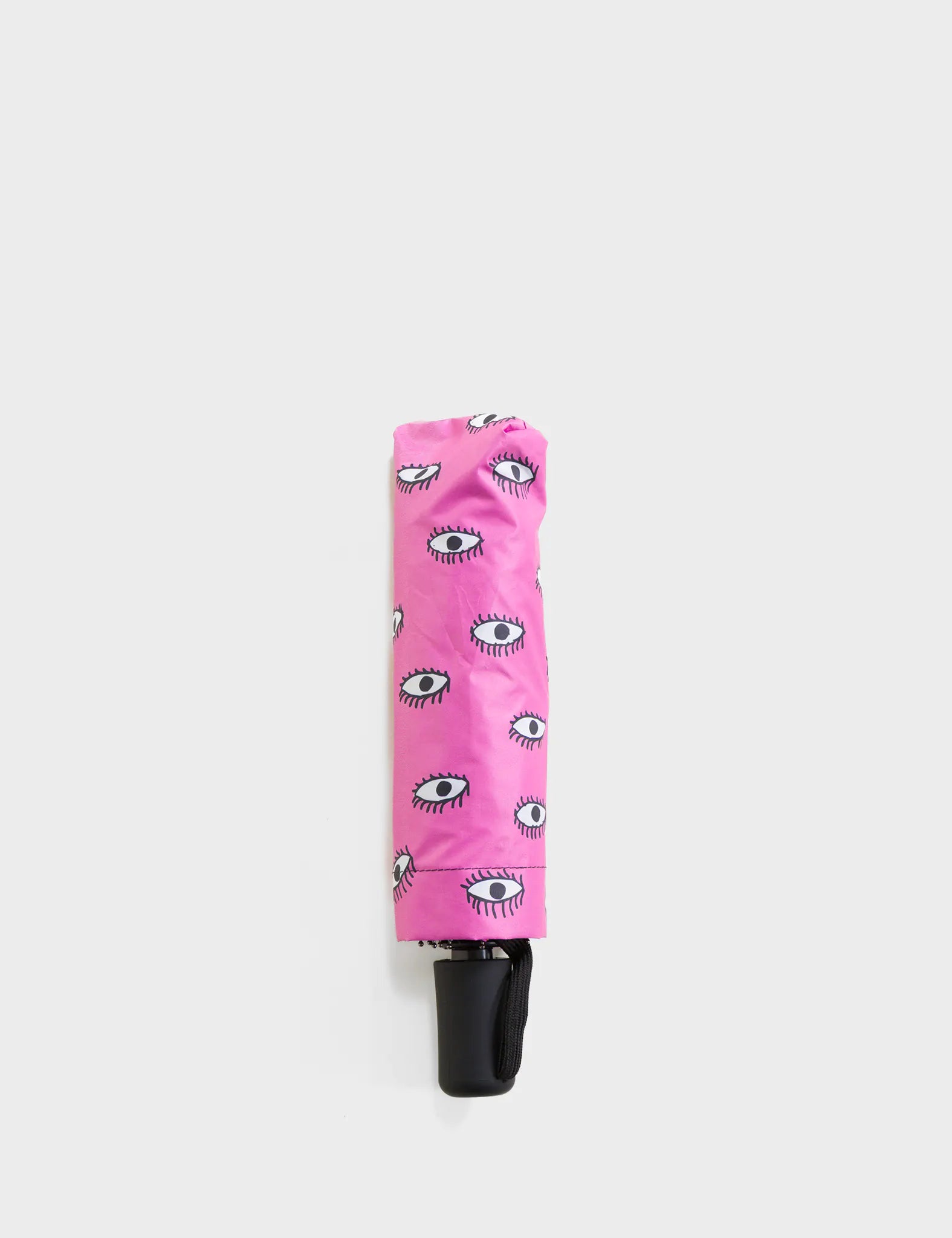 Fuchsia Umbrella - All Over Eyes Design - Closed