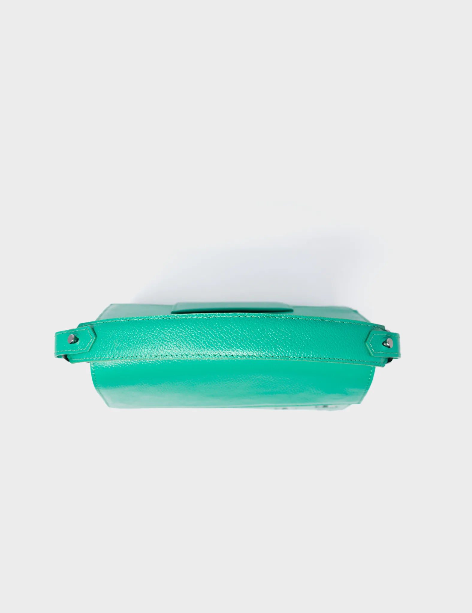 Anastasio Mini Crossbody Handbag Deep Green Leather - All Over Eyes Embroidery - Top 