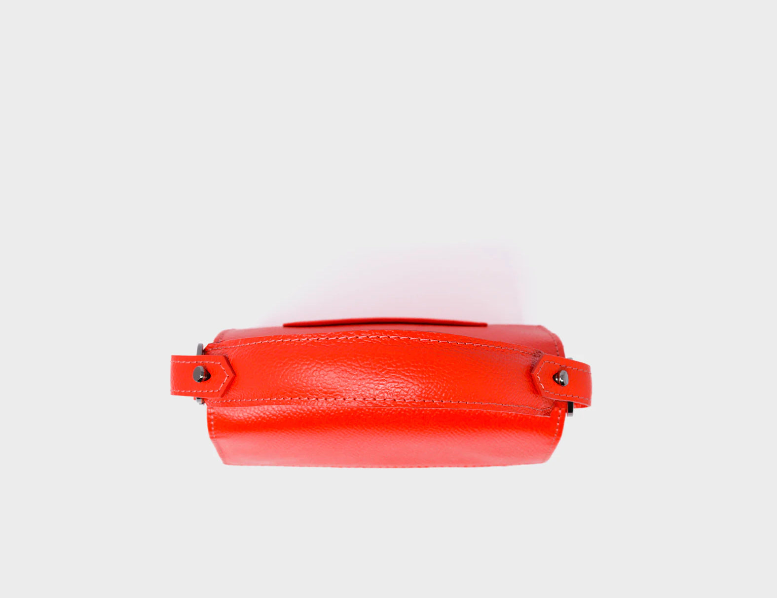 Anastasio Micro Crossbody Handbag Fiesta Red Leather - All Over Eyes Embroidery - Top View