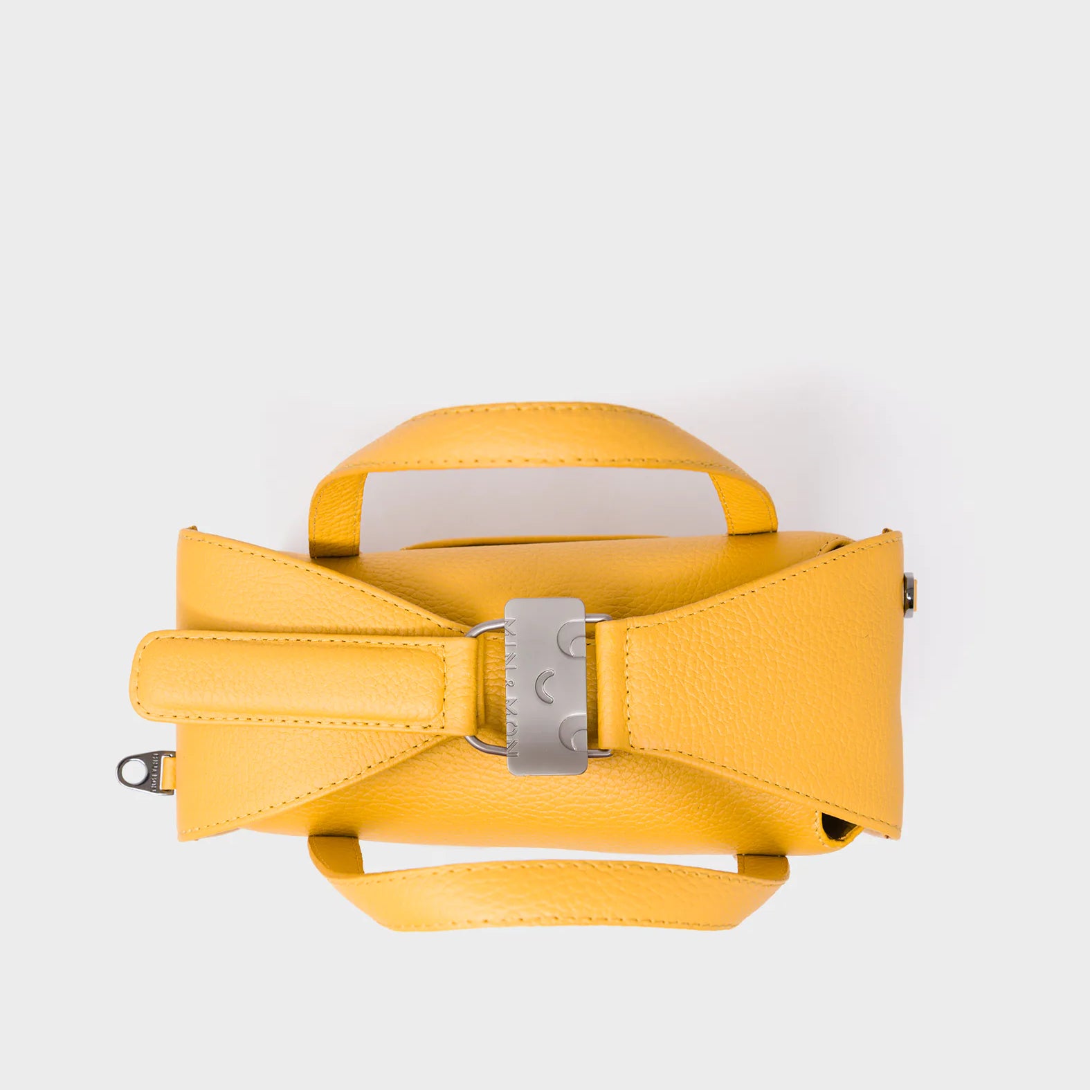 Benji Medium Crossbody Golden Glow Leather Bag - Look Up 👀 - Top View
