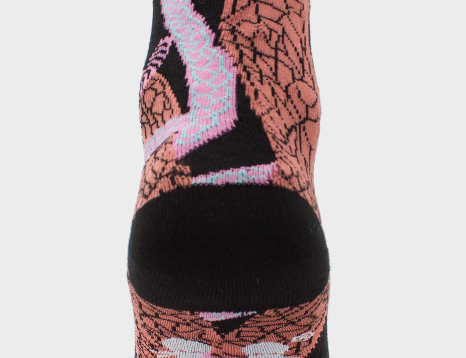 Black and Pink Socks - Tangle Tales - Back view