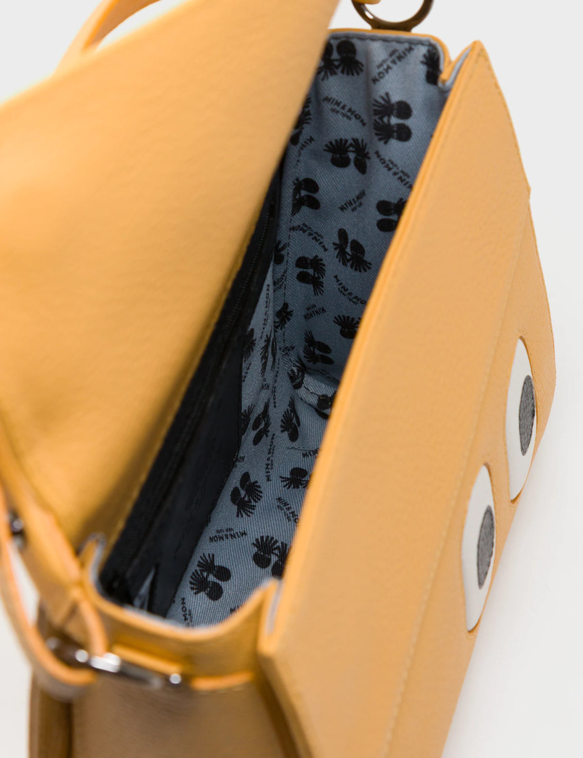 Anastasio Mini Crossbody Handbag Golden Glow Leather - Look Up - Open View