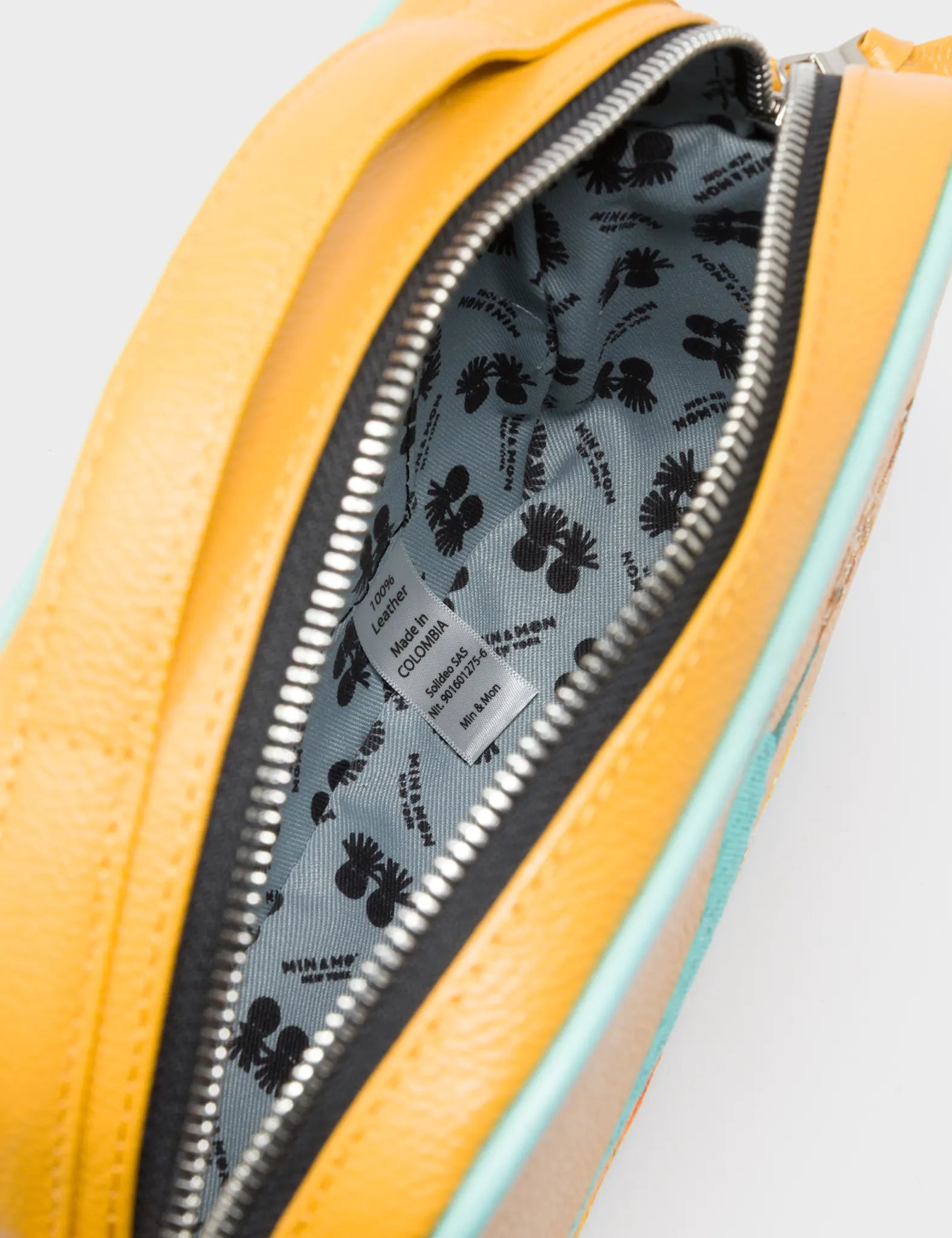 Verto Golden Glow Leather Crossbody Bag - Pigeonista Embroidery - Open View