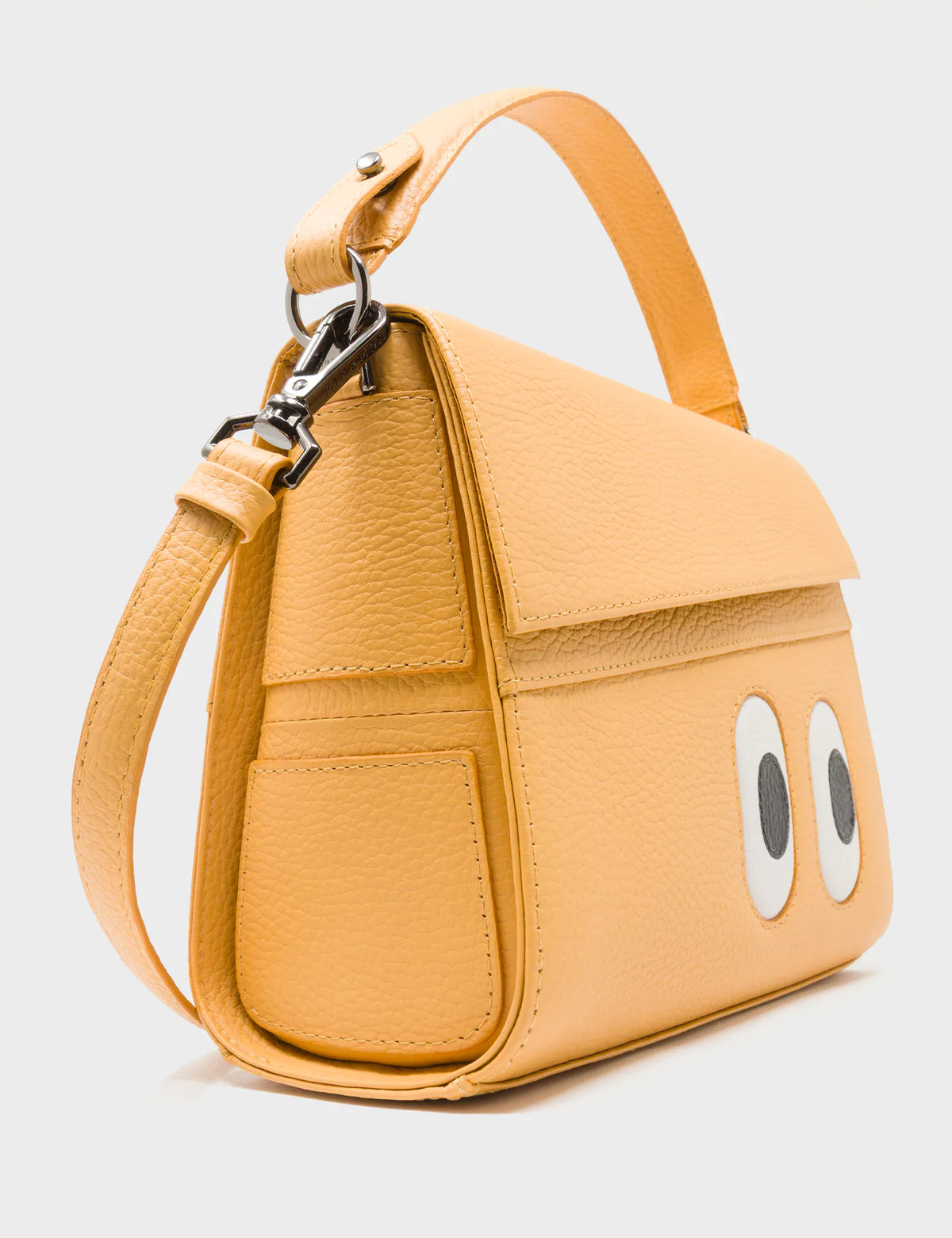 Anastasio Mini Crossbody Handbag Golden Glow Leather - Look Up - Side View
