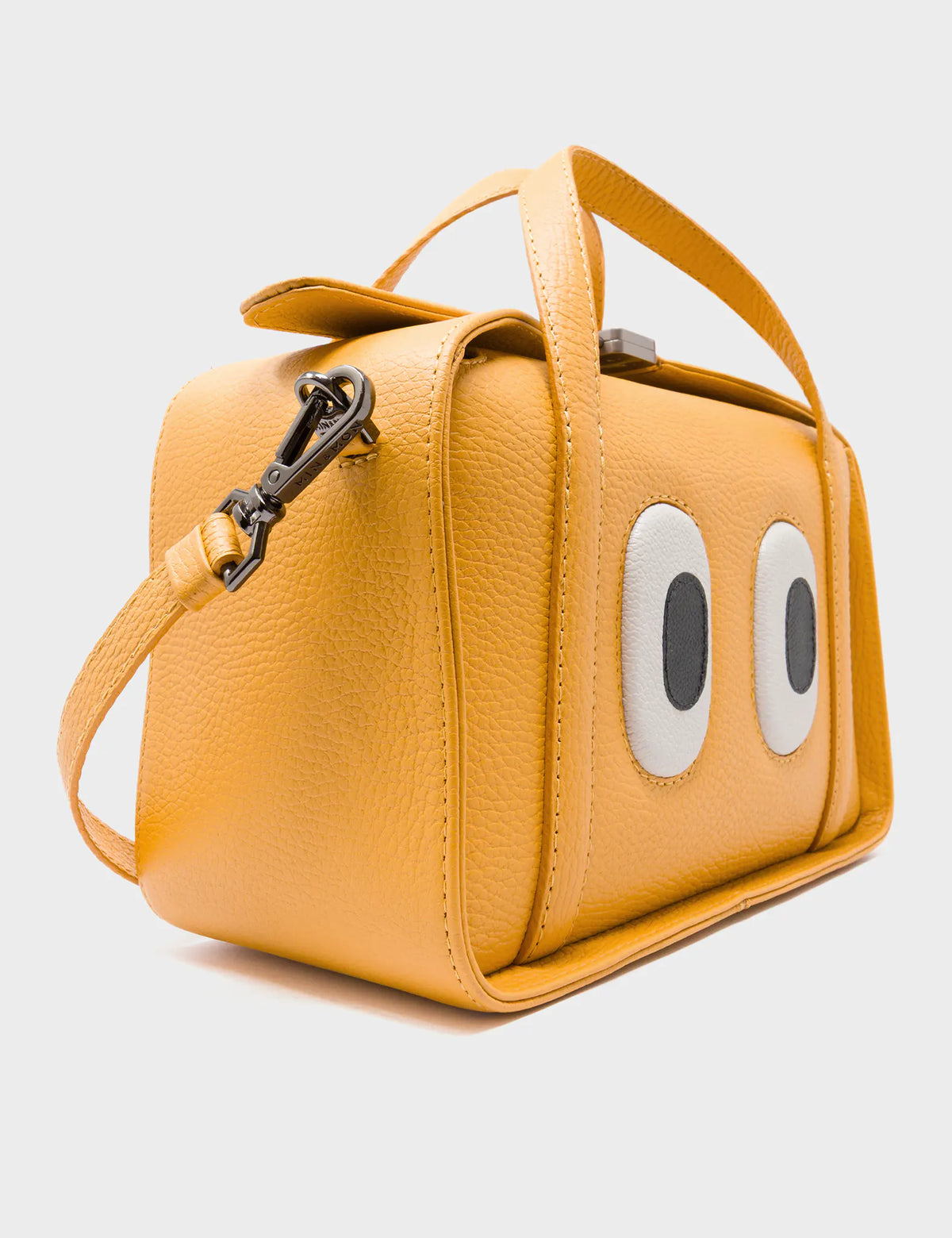Benji Medium Crossbody Golden Glow Leather Bag - Look Up - Detail View
