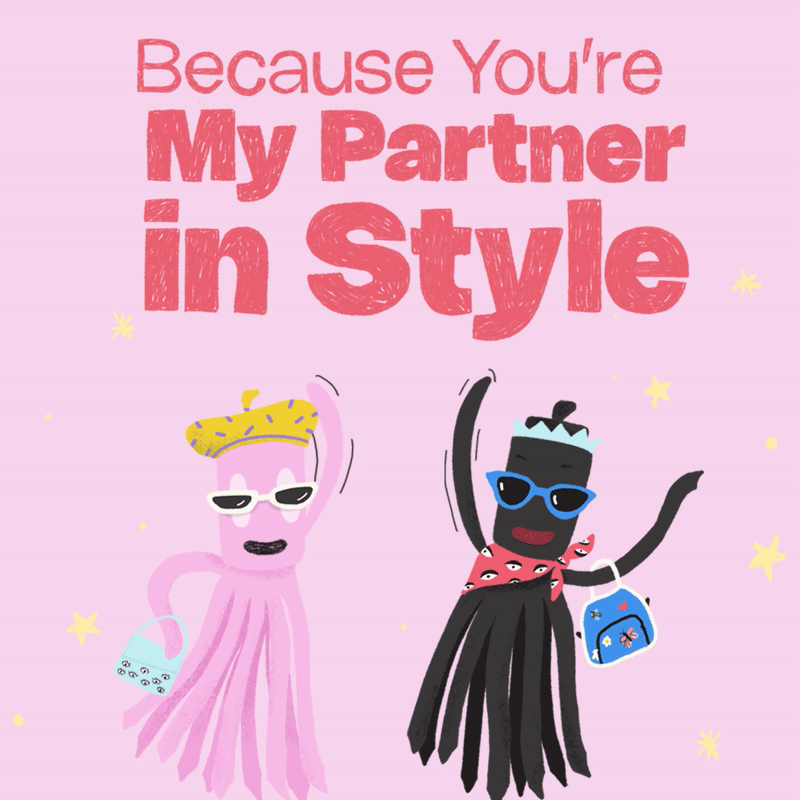 My Partner in Style - Friendship Motive Gift Card