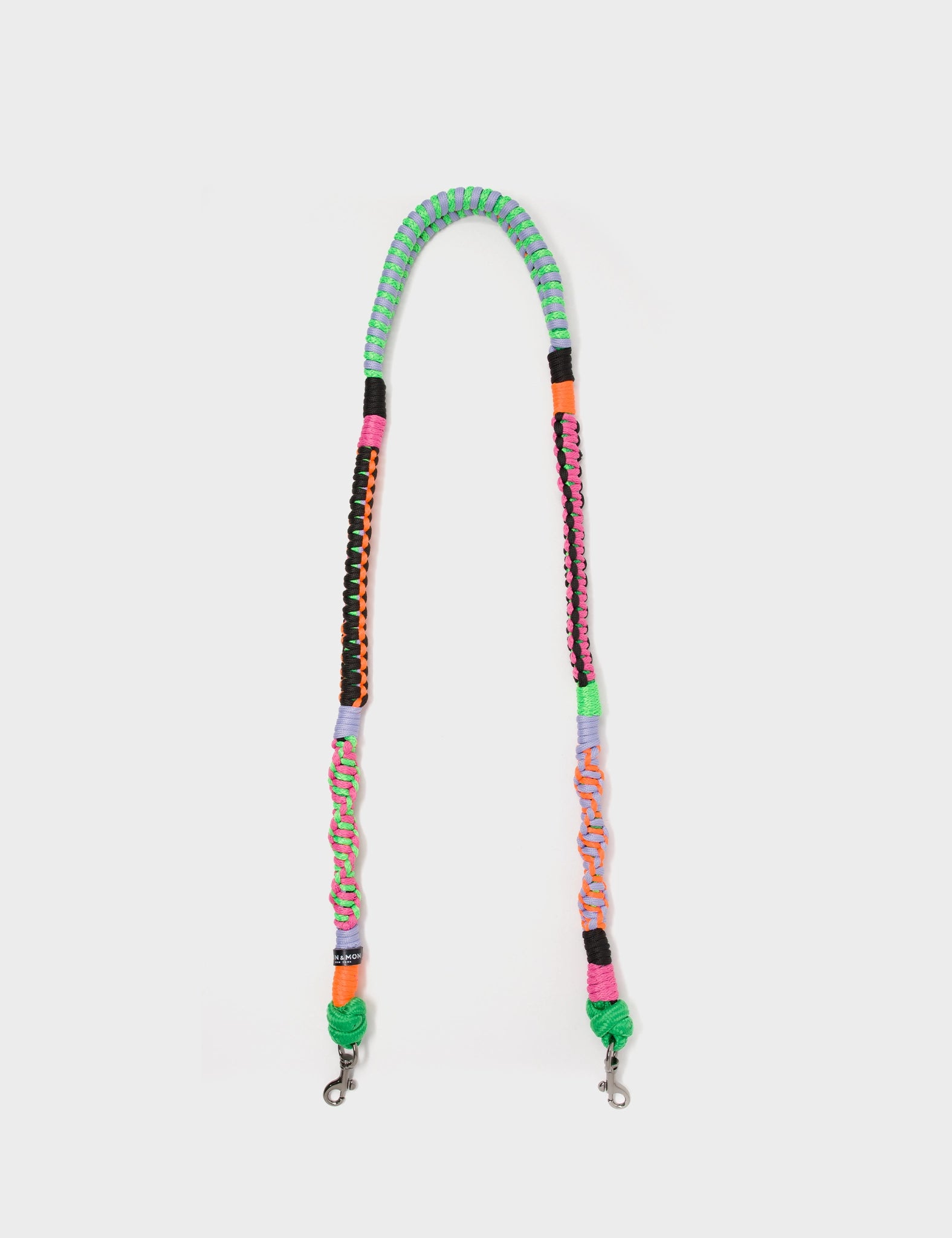 Interchangeable Handwoven Shoulder Strap - Biscay Green and Neon Colors - Top