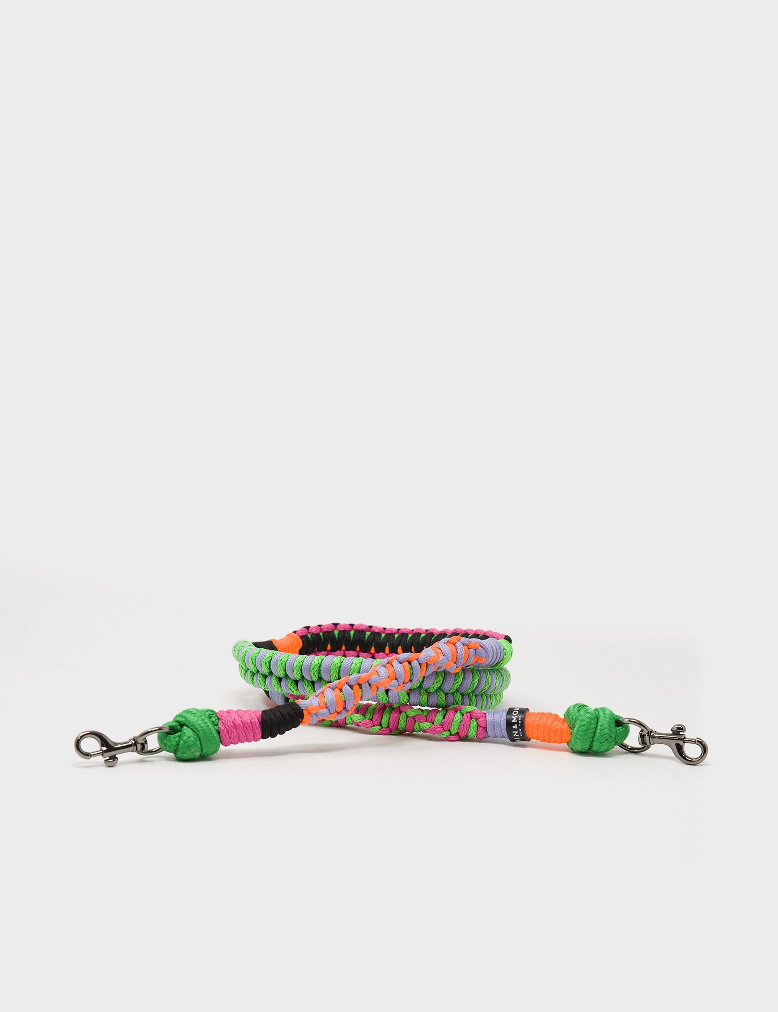 Interchangeable Handwoven Shoulder Strap - Biscay Green and Neon Colors - Detail 