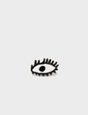 White and Black Nickel Enamel Pin - Eye