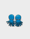 Blue Enamel Pin - Octopus Twins