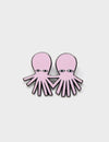 Pink Enamel Pin - Octopus Twins