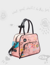 Marino Medium Crossbody Rosa Leather Bag - Urban Doodles Design