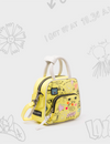 Marino Mini Crossbody Yellow Leather Bag - Urban Doodles Print