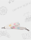 Detachable Cream Leather Shoulder Strap - Colorful Eyes Embroidery