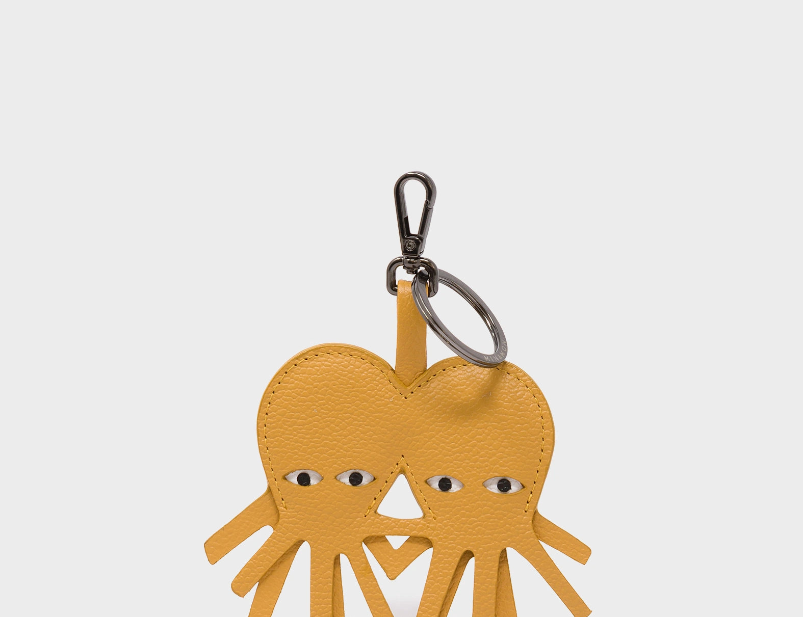 Octotwins Charm - Golden Glow Leather Keychain - Front View