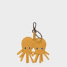 Octotwins Charm - Golden Glow Leather Keychain - Front View