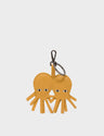 Octotwins Charm - Golden Glow Leather Keychain - Front View