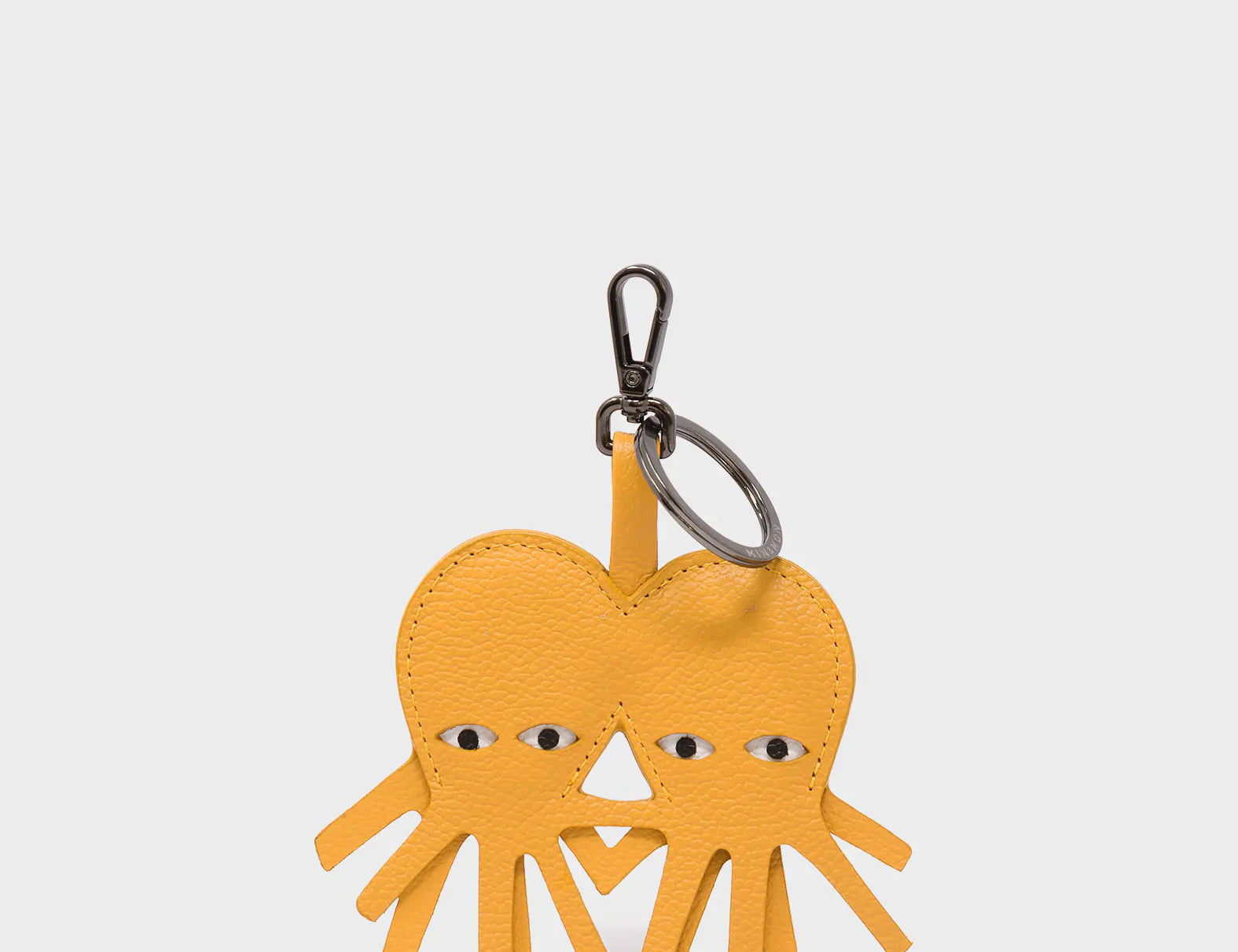 Octotwins Charm - Golden Glow Leather Keychain - Front View