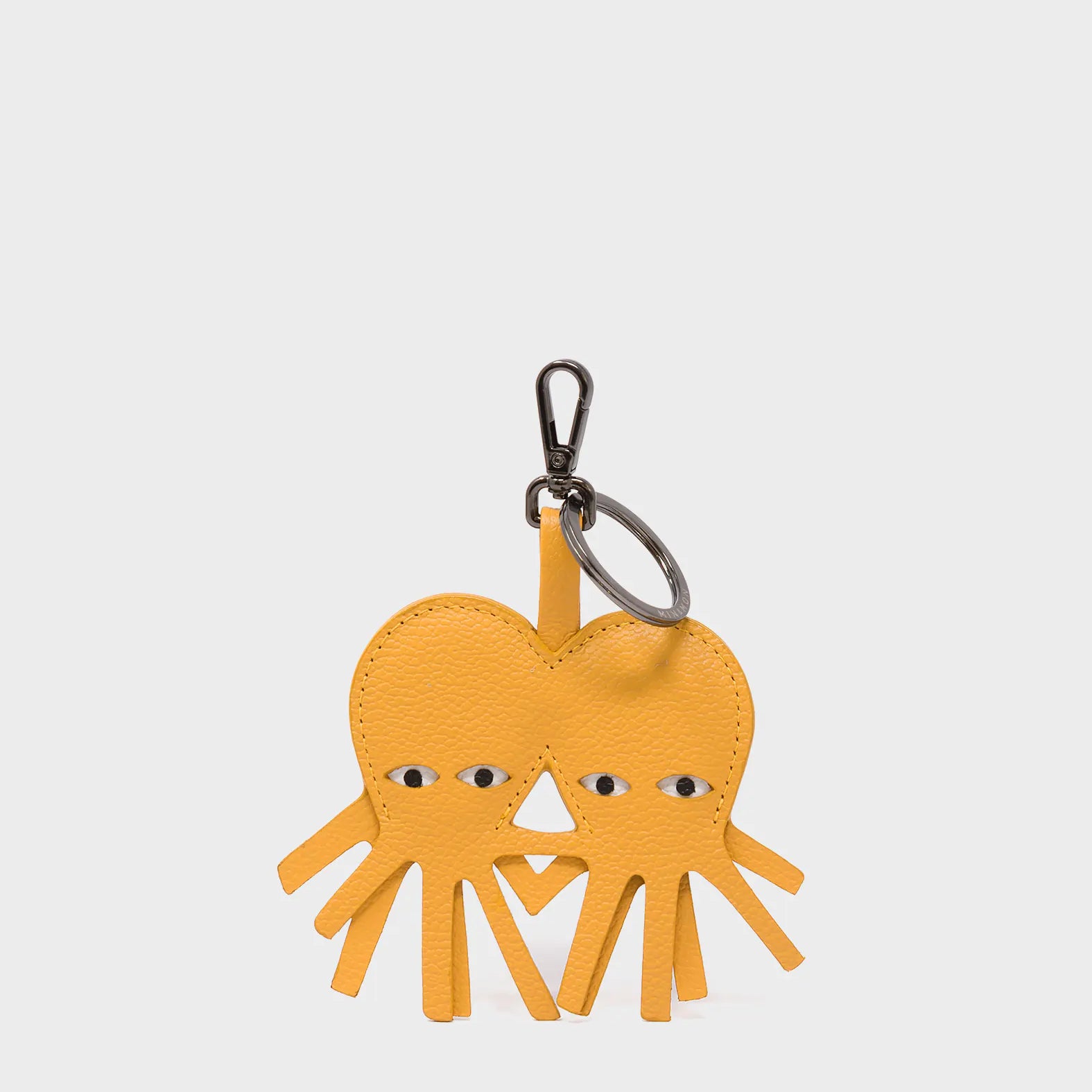 Octotwins Charm - Golden Glow Leather Keychain - Front View